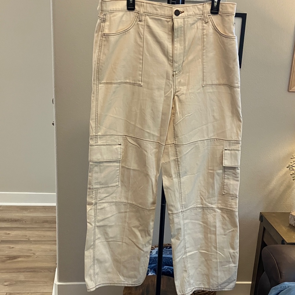 SO junior Cream cargo & Wide Leg Jeans NWOT